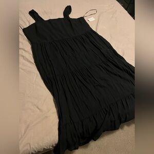 Terra & Sky Black Sleeveless Tiered Sundress